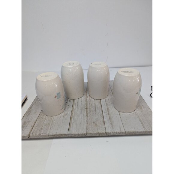 Vintage Set of 4 Vernonware Metlox Heavenly Days 5" Tumblers Cups Glasses MCM - Picture 8 of 12